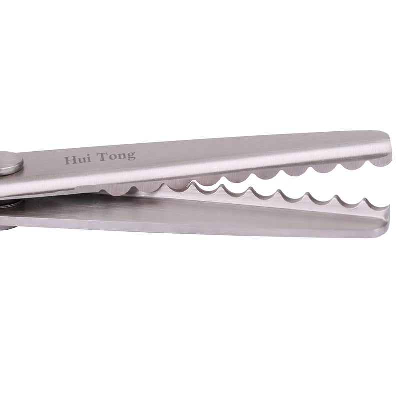 Hui Tong Strong & Sharpe Pinking Shears Pinking Shears Scissors for Fabric  Serrated and Scalloped Scissors Fabric 3mm 5mm 7mm (Scalloped 7mm) - Image 1